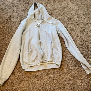 Grey zip hoodie